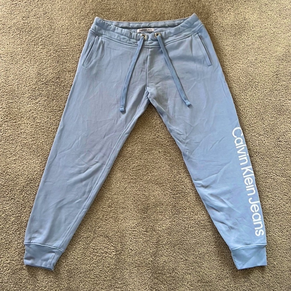 Baby Blue Calvin Klein Jean Sweatpants
